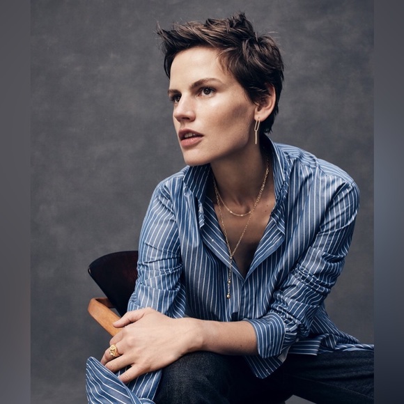 jcrew NWT demi fine 14k plated drop necklace nwb - Picture 3 of 7